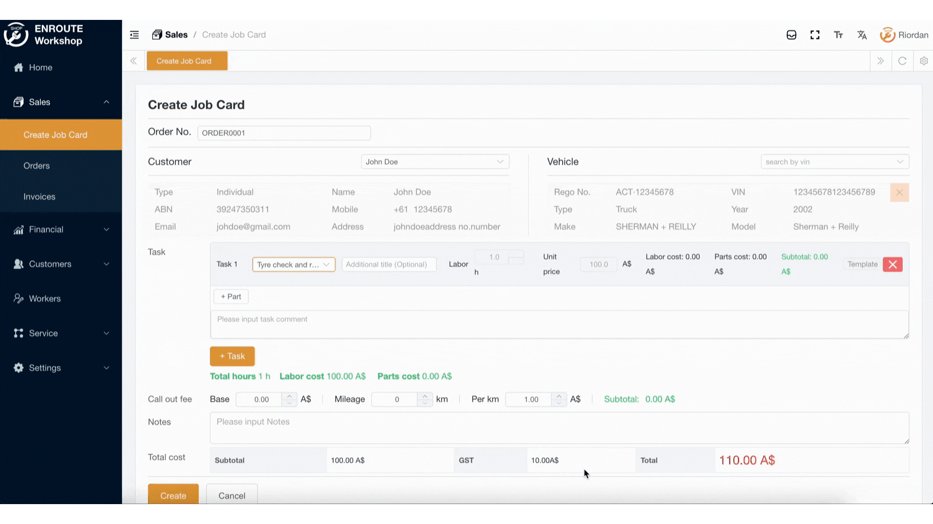 Selecting a custom checklist template